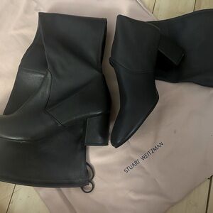 Stuart Weitzman Black Leather over the knee boots WORN ONCE